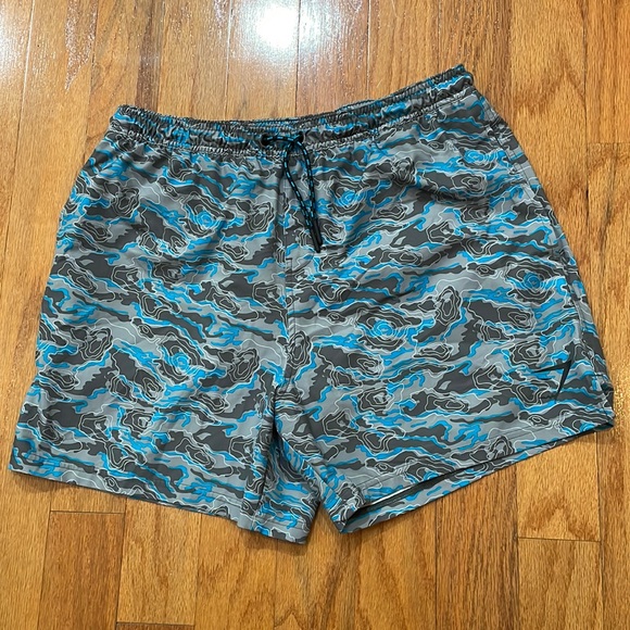 Gymshark Other - Gymshark Mens Bathing Suit Trunks Large Side Pockets Lined Tie Elastic Waist